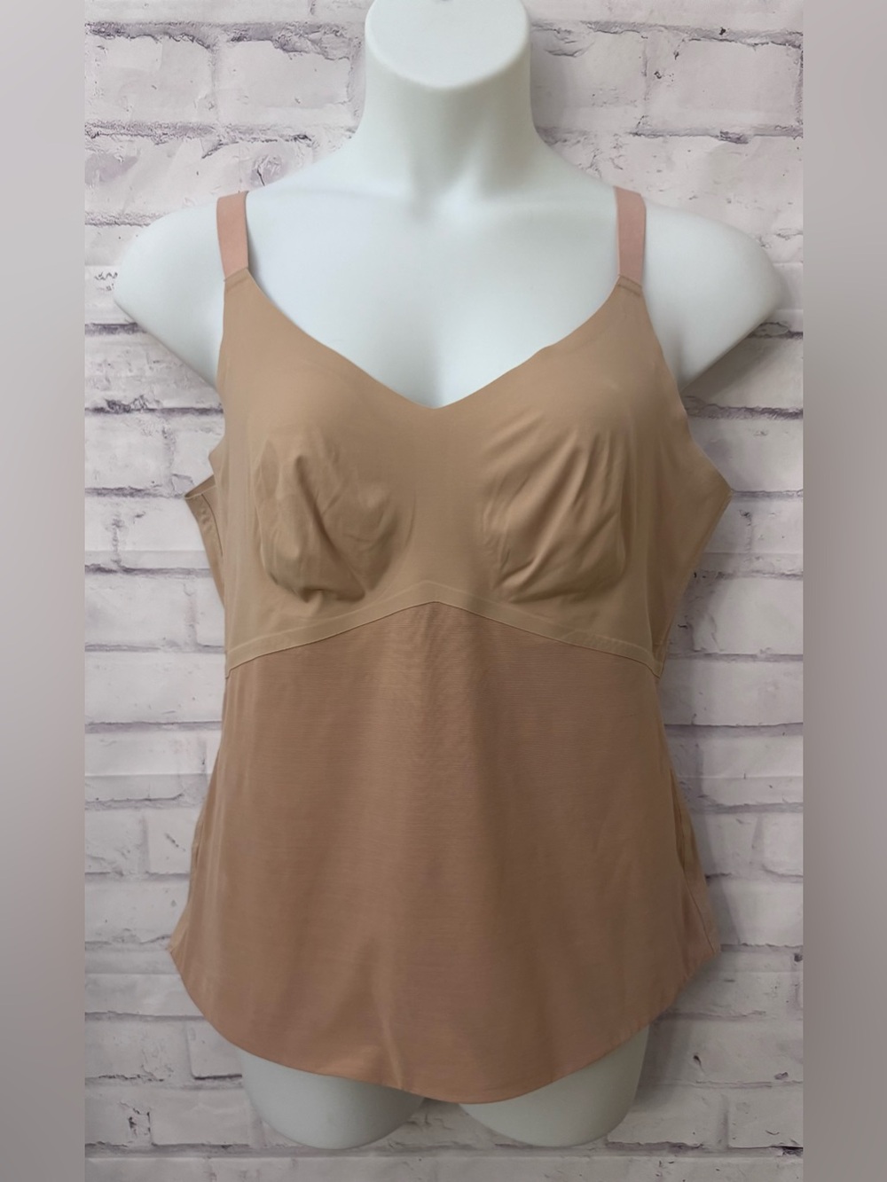 Honeylove Liftwear Cami Tank Top Support Shapewear‎ Slimming Sand Beige 2X
